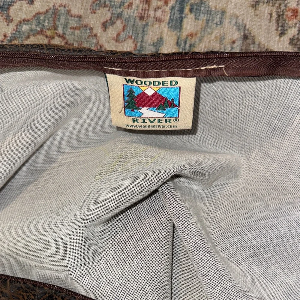 Western Tapestry and leather look Pillow Sham  by Wood River Bed Pillow size - Picture 7 of 11